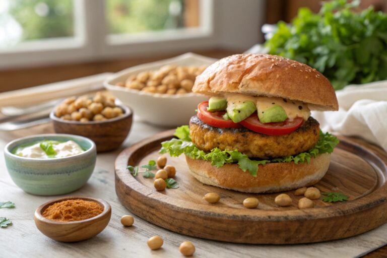 Vegan Chickpea Burger: Protein-Rich and Delicious