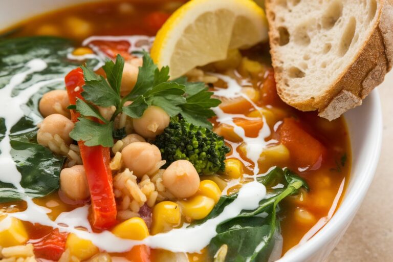 Vegan Chickpea and Rice Soup Recipe